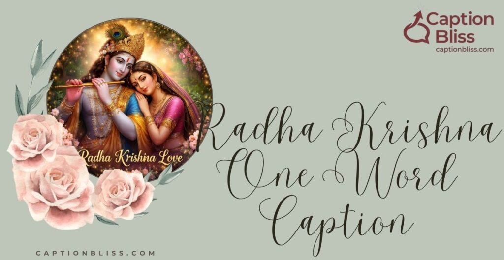 Radha Krishna One Word Caption