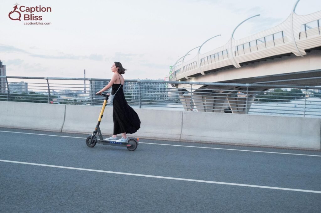Electric scooter captions for instagram for girl