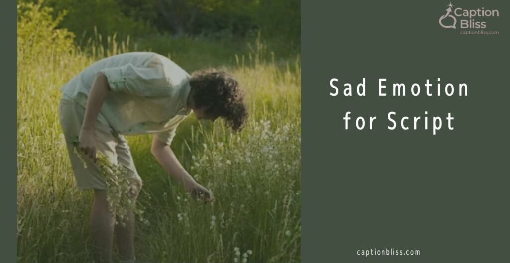 Sad Emotion for Script