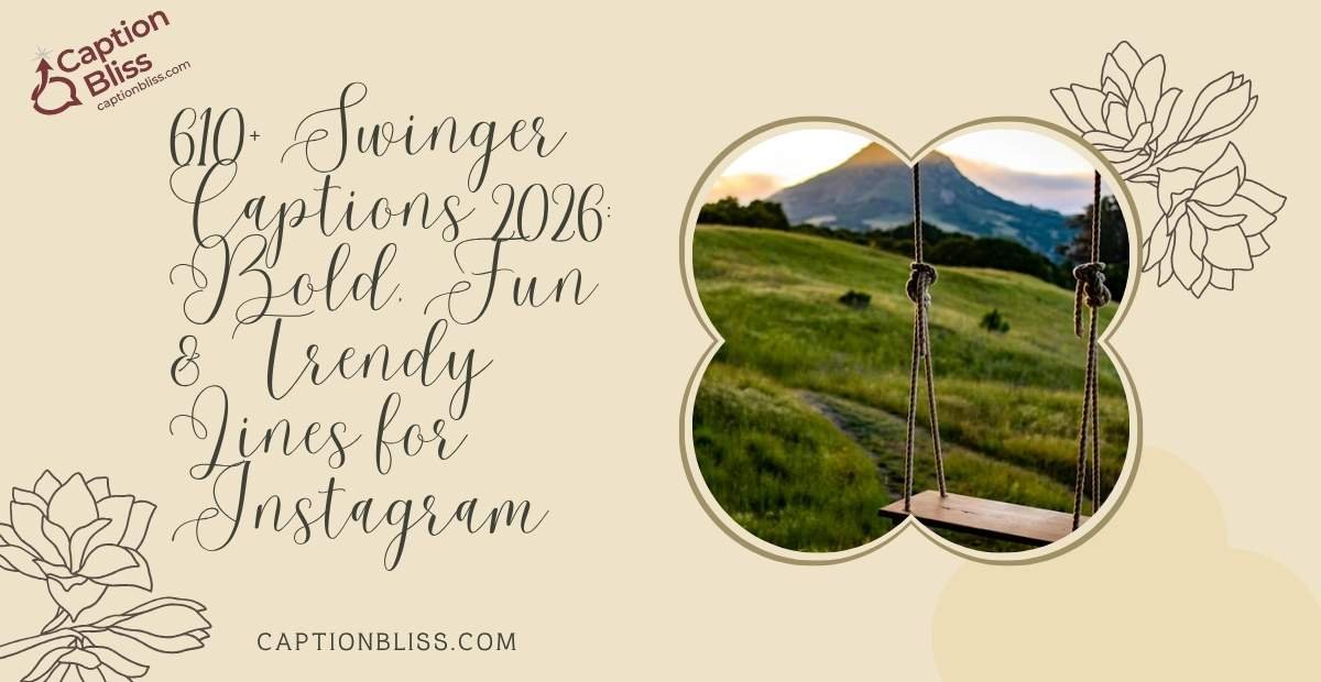 610+ Swinger Captions 2026 Bold, Fun & Trendy Lines for Instagram